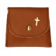 Etui cuir marron clair pour chapelet