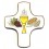 Croix céramique communion blanc