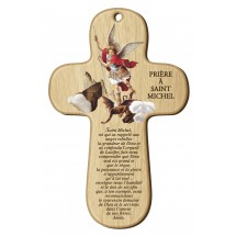 Croix bois imprimée - Saint Michel