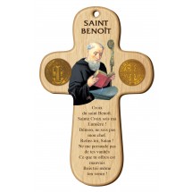 Croix bois imprimée - Saint Benoit
