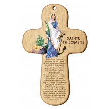 Croix bois imprimée - Sainte Philomène