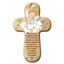 Croix bois imprimée - Ange enfant 3