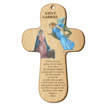 Croix bois imprimée - Saint Gabriel Archange
