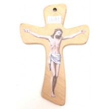 Crucifix Bois imprimé - 19cm