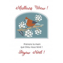 Carte double Noel décor 0041