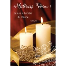 Carte double Noel bougie 0048