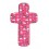 Croix bois moderne Rose - Symboles