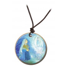 Pendentif Maïte Roche 006 - Sainte Bernadette/ ND Lourdes