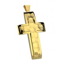 Croix de cou Plaqué-Or 013