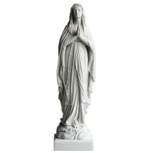 STATUE ALBATRE 42CM - Notre Dame de Lourdes