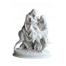 STATUE ALBATRE 25CM - Fuite en Egypte