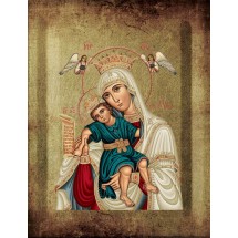 Icone grecque - Vierge Mère 20x26cm.