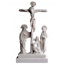 STATUE ALBATRE 29CM - Crucifiction.