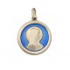 Médaille en argent émaillé - Vierge...