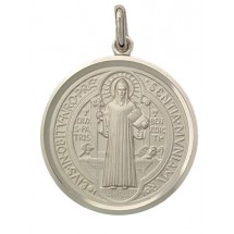 Médaille argent - Saint Benoit 20mm