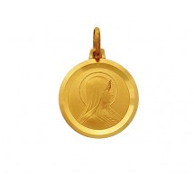 Médaille Plaqué or 3µ - Vierge/NDL 18mm