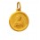 Médaille Plaqué or 3µ - profil de Vierge 14mm