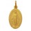 Médaille Plaqué or 3µ - Vierge Miraculeuse bord limé - 16mm