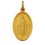 Médaille Plaqué or 3µ - Vierge Miraculeuse bord lisse - 14mm