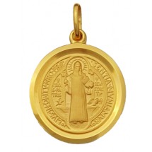 Médaille Plaqué or 3µ - St Benoit 20mm