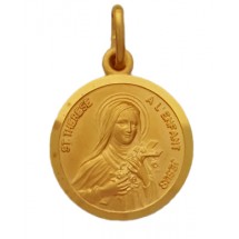 Médaille Plaqué or 3µ - Ste Thérèse 16mm