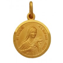Médaille Plaqué or 3µ - Ste Thérèse 16mm