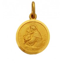 Médaille Plaqué or 3µ - St Antoine 16mm