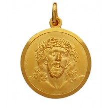 Médaille Plaqué or 3µ - Christ 22mm