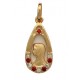 Médaille Plaqué or 3µ - Vierge strass...