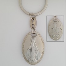 Porte-clefs métal Vierge Miraculeuse