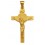 Croix de cou St Benoit plaqué or 26