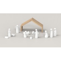 Emany - Crèche complète 12 santons + etable