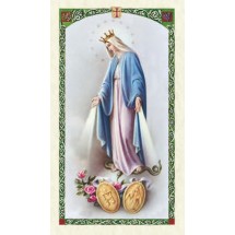 Carte prière plastifiée Vierge Miraculeuse