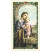 Carte prière plastifiée Saint Joseph