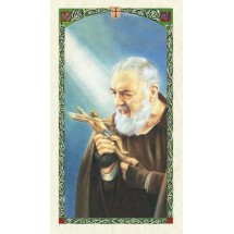 Carte prière plastifiée Padré Pio