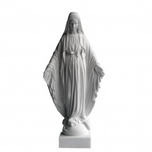 STATUE ALBATRE 30CM - Vierge Miraculeuse