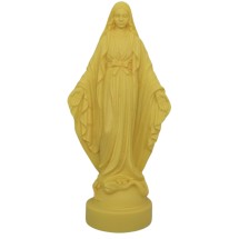 STATUE ALBATRE 17CM - Vierge Miraculeuse Jaune