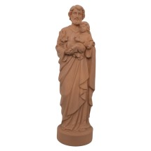 STATUE ALBATRE 17CM - St Joseph Taupe