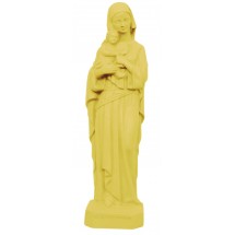 STATUE ALBATRE 17CM - ND Eucharistie Jaune