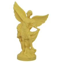 STATUE ALBATRE 17CM - St Michel Jaune