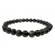 Bracelet Pierre naturelle - Obsidienne noire