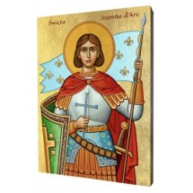 Icone dorée Ste Jeanne d'Arc - 10x15cm