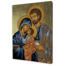 Icone dorée Sainte Famille - 10x15cm