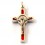Croix de cou Saint Benoït rouge