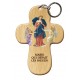 Porte Clef bois imprim&eacute; - Ange gardien