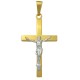 Croix de cou plaqu&eacute; or 22