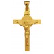 Croix de cou St Benoit plaqu&eacute; or 26