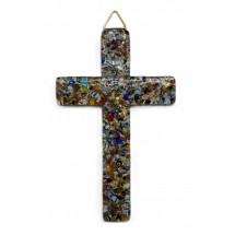 Croix verre de Murano MULTICOULEUR