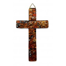 Croix verre de Murano ROUILLE