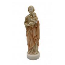 STATUE ALBATRE 17CM - Saint Joseph polychrome